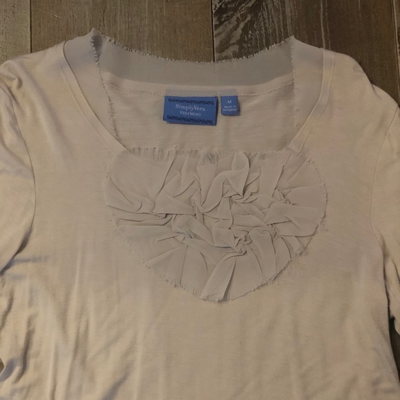 Simply Vera Vera Wang chiffon long sleeve top - Picture 2 of 7